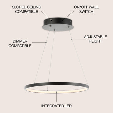 Brice  Modern Contemporary Iron Integrated LED Pendant